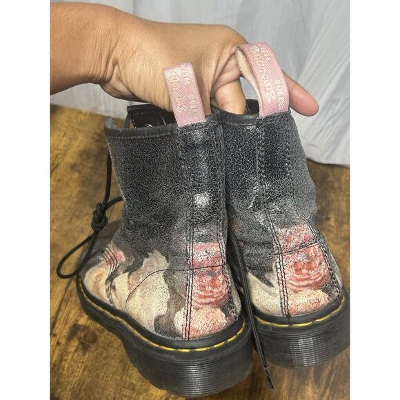 Dr Martens x New Order 1460 Power Corruption And Lies Soft Leather Boots Rare 10 - Picture 12 of 12